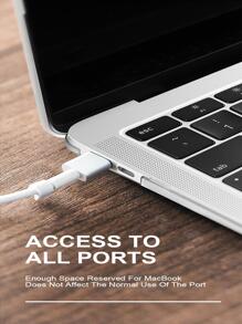 素色磨砂殼套適用於MacBook - 酒紅色 - 查看 9