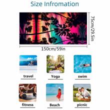1 pezzo Asciugamano da spiaggia oversize, grande, super assorbente, in microfibra, di moda, 150 x 75 cm, must-have estivo, adatto per uomo e donna, antivento, protezione solare, spiaggia, festa, viaggio, campeggio, accessori da spiaggia, regalo per le vacanze - Rosso - Visualizzare 6