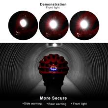 ROCKBROS Cycling Light Helmet Bike Ultralight Helmet Electric USB Helmet 3 Modes - 黑色 - 查看 7