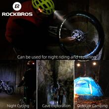 ROCKBROS Cycling Light Helmet Bike Ultralight Helmet Electric USB Helmet 3 Modes - 黑色 - 查看 11