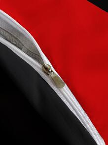 3pcs Black & Red Heart & Alphabet Pattern Duvet Cover Set (1 Duvet Cover Without Filling & 2 Pillowcases Without Pillow Core), High Definition Print For Home & Dorm Room - Multicolor - View 6