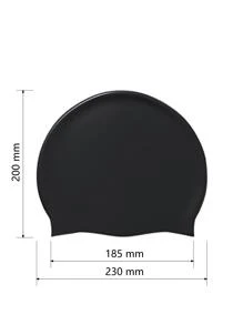 Gorro de natación de silicona - Negro - Ver 4