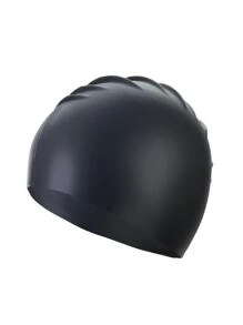Gorro de natación de silicona - Negro - Ver 3