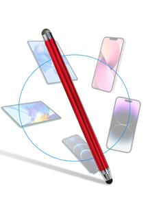 Double-ended Aluminum Alloy Touch Screen Stylus Pen - Red - View 4