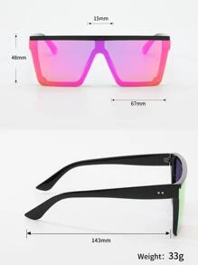 1 副男士亚克力几何一体式平顶时尚眼镜沙滩配饰眼镜墨镜街头风格适合毛衣夹克运动衫连帽衫皮裤和工装裤夏季海滩度假、户外、旅行 - 紫色 - 查看 6