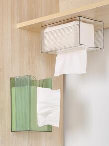 Black Wall Mounted Tissue Box Holder - Black - View 2