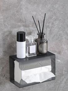 Black Wall Mounted Tissue Box Holder - Black - View 1