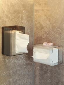 Black Wall Mounted Tissue Box Holder - Black - View 5