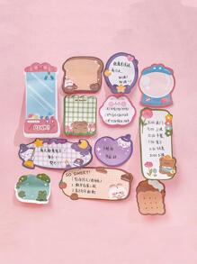 Cartoon Cute Shaped Sticky Notes - Green - View 4