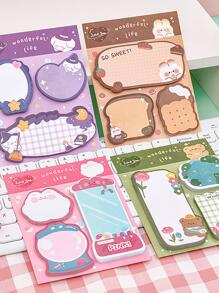 Cartoon Cute Shaped Sticky Notes - Green - View 2