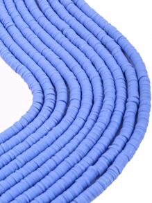 10股線的關於350的聚合物粘土首飾配件適合女士DIY珠寶製作 - 藍 - 查看 4