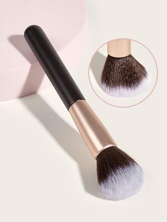 1支装散粉刷/腮红刷/粉底刷，木质，专业级，蓬松柔软，化妆刷，女士/女孩礼物，适合化妆新手，粉底刷/遮瑕刷/腮红刷/修容刷/腮红刷/古铜粉刷/散粉刷/粉底刷/腮红刷