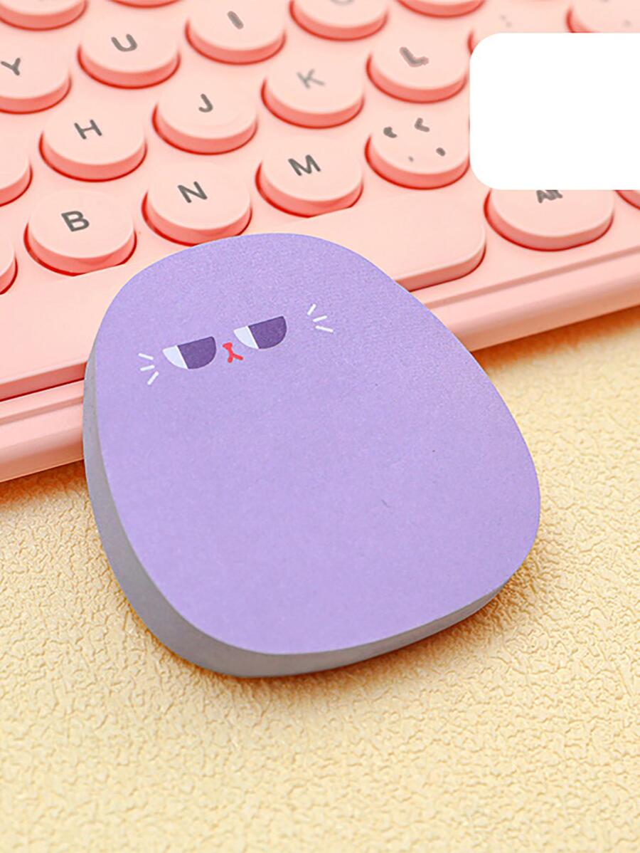 60 cái Bảng ghi nhớ dễ thương Biểu cảm hoạt hình Giấy ghi chú - Màu tím - Xem 1