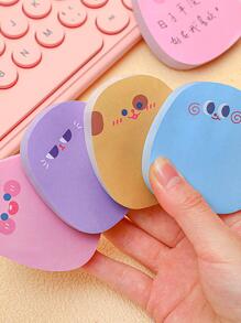 60 cái Bảng ghi nhớ dễ thương Biểu cảm hoạt hình Giấy ghi chú - Màu tím - Xem 3