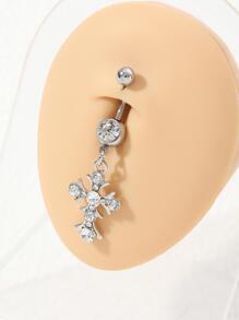 1入組水鑽裝飾臍環