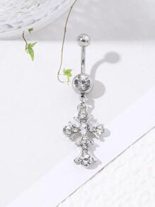 1入組水鑽裝飾臍環