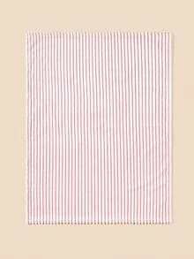 1pc Striped Flannel Baby Swaddle Blanket - Pink - View 2
