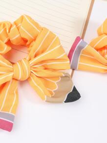 2 件裝幼兒女孩返回學校髮圈裝飾女孩髮飾 - 彩色 - 查看 4