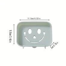 1入組微笑臉部肥皂支架,浴室壁掛式肥皂盒,排水皂架,懸掛收納盒,創意肥皂託盤,免打孔肥皂盒,衛浴用品 - 彩色 - 查看 5