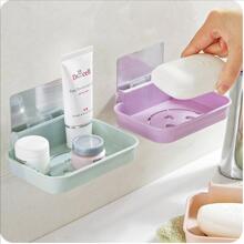 1入組微笑臉部肥皂支架,浴室壁掛式肥皂盒,排水皂架,懸掛收納盒,創意肥皂託盤,免打孔肥皂盒,衛浴用品 - 彩色 - 查看 3