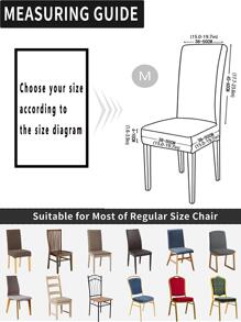 Small Check Jacquard Waterproof Elastic Chair Cover Suitable For Dining Room And Bedroom - Beige - View 3