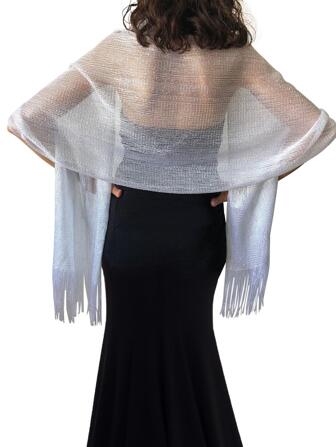 1 件流苏装饰婚礼披肩万圣节、披肩、派对配饰