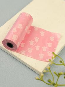Bolsas 2 de mascota pata de perro patrón limpieza desperdiciar , 15 rollo - Rosa Pálido - Ver 6