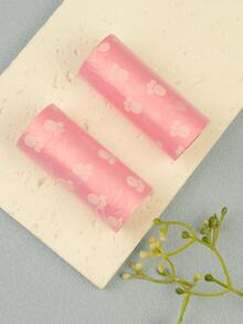 Bolsas 2 de mascota pata de perro patrón limpieza desperdiciar , 15 rollo - Rosa Pálido - Ver 3