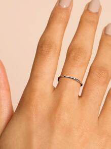 Stylever 1pc Smooth Plain Ring Voor Vrouwen s925 Sterling Zilver Klassieke Enkele Ring Fijne Sieraden Cadeau Voor Dagelijks Decor