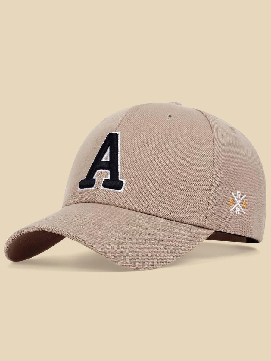 AR 1 chiếc mũ bóng chày có thể điều chỉnh cho nữ có thêu chữ hoa 'a', thích hợp cho du lịch mùa xuân và mùa thu, kỳ nghỉ ở bãi biển và các hoạt động ngoài trời giải trí