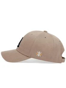 AR 1 chiếc mũ bóng chày có thể điều chỉnh cho nữ có thêu chữ hoa 'a', thích hợp cho du lịch mùa xuân và mùa thu, kỳ nghỉ ở bãi biển và các hoạt động ngoài trời giải trí - Màu Khaki - Xem 4