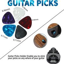 件裝吉他變調夾 Shark 變調夾適用於原聲吉他和電吉他，手感好，無煩惱且耐用（黑色） - 黑色 - 查看 7