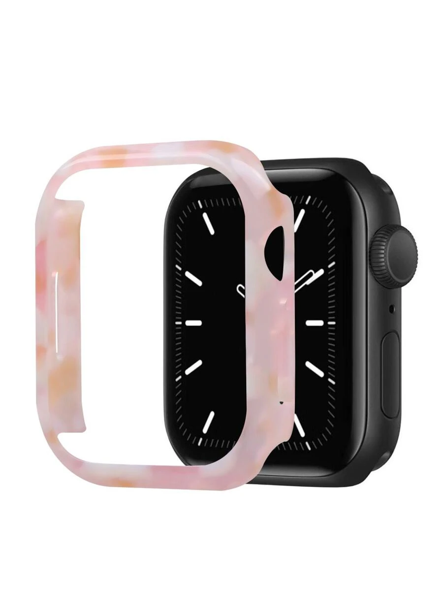 1入組圖案時尚合成樹脂殼套,適用於Apple Watch - 彩色 - 查看 1