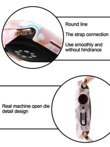 1入組圖案時尚合成樹脂殼套,適用於Apple Watch - 彩色 - 查看 6