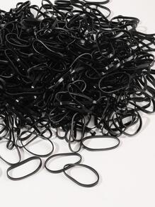 500 dây thun buộc tóc màu đen thời trang - màu đen - Xem 4