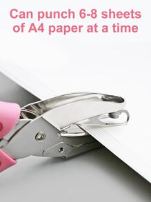 1pc Heart Shaped Hole Puncher - Pink - View 5