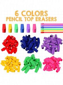 30 piezas/paquete Lápiz de color cabeza Borrador