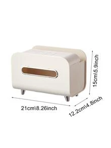 1入組多功能紙巾盒 - 白色 - 查看 8