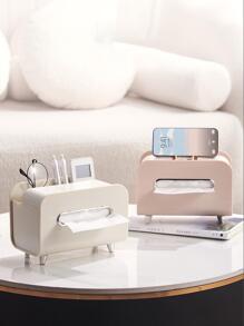 1入組多功能紙巾盒 - 白色 - 查看 2