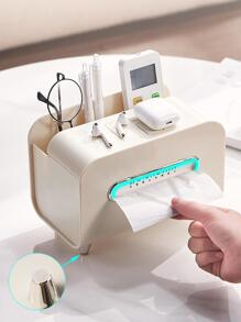 1入組多功能紙巾盒 - 白色 - 查看 1