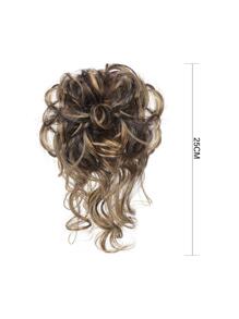Updo de cabello natural rizado sintético - Multicolor - Ver 3