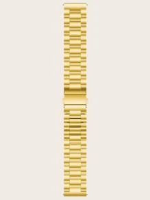 1 dây đeo đồng hồ thông minh bằng thép không gỉ 3 viên ngọc trai tương thích với Samsung Galaxy Watch 7/6/5/4 40mm/44mm, Galaxy 6 Classic 43mm/47mm, Galaxy 4 Classic 42mm/46mm, màu vàng - Vàng - Xem 4