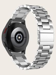 1pc Aço Inoxidável 3-Pérola Pulseira de Relógio Inteligente, Compatível com Samsung Galaxy Watch 7/6/5/4 40mm/44mm, Galaxy 6 Classic 43mm/47mm, Galaxy 4 Classic 42mm/46mm