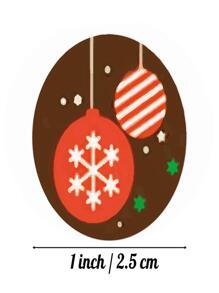 TYFYO Rollo de 500 pegatinas de decoración de regalo con diseños de dibujos animados navideños de 1 pulgada, Navidad - Multicolor - Ver 2