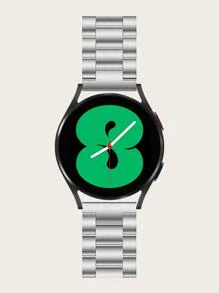 1pc Aço Inoxidável 3-Pérola Pulseira de Relógio Inteligente, Compatível com Samsung Galaxy Watch 7/6/5/4 40mm/44mm, Galaxy 6 Classic 43mm/47mm, Galaxy 4 Classic 42mm/46mm