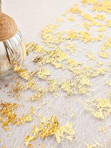 1/3/5pcs Gold Table Runner Rolls, Gold Foil Mesh Table Runner Decorations, Dining Table Decorations, Party Wedding Event Backdrop Decor - Gold - View 2