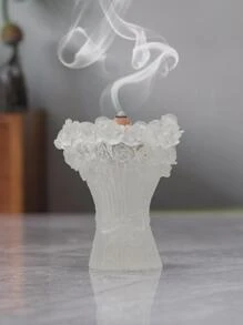 1入組透明花朵設計香爐 - 無色 - 查看 1