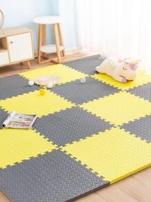 2 cái / bộ Thảm sàn xốp di động nối với các tính năng chống trượt, chống bụi bẩn và chống sốc - Xám - Xem 2