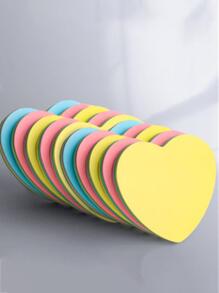 1pc Heart Shaped Memo Pad - Army Green - View 5