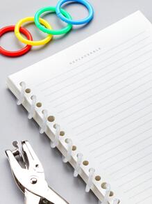 50 件可拆卸按扣活页夹活页笔记本环，返校，学校用品 - 彩色 - 查看 4